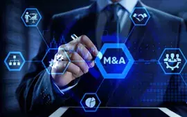 Man with M&A Icons