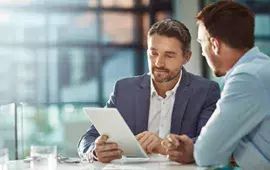 Two Men Discussing Finances